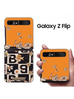バーバリー ブランド Galaxy zflip3ケース マット 高品質 Burberry ギャラクシーZ Flip2スマホケース 折畳み式 メンズレディース Galaxy Z Flip3/2携帯カバー 花柄 ファッション 流行り