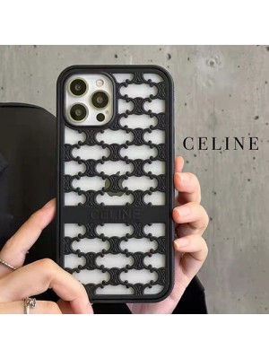 Celine セリーヌ iphone13pro iphone13pro maxケース 透かし彫り ブランド IPHONE12pro/12pro maxカバー シンプル アイフォン13/12/11ソフトケース シリコン製 柔らかい