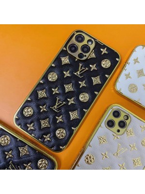 ゴージャス 革製 LOUIS VUITTON iphone14 Max/13proケース 金色モノグラム 華やか かっこいい ルイヴィトン iPhone13Pro Max/12pro Maxカバー 浮き彫り キラキラ