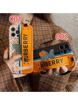 バーバリー 熊柄 ベルト付き iphone13Pro max/13Proケース ブランド Burberry アイフォン12Pro max/12Pro/12ケース おしゃれ 高級 人気 iphone13携帯カバー 高品質メンズレディース