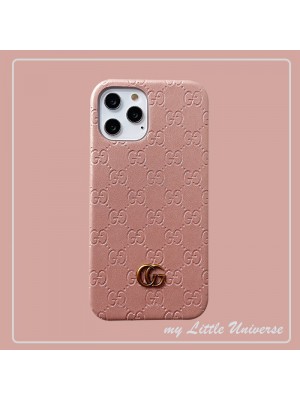 エレガント グッチ Galaxy S22Ultra/S22ハードケース ブランド ピンクの色 可愛い iPhone13Proカバー Galaxynote20/S21Ultraケース 金属ロゴ 押し花 クラシック