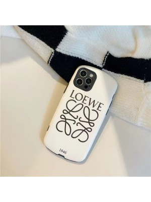 Loewe ロエベ iPhone13mini/13pro/13pro maxケース 高級ブランド アイフォン13ミニ/12pro maxレザーケース 円弧形 iphone12pro/11pro maxケース セレブ愛用 革製 
