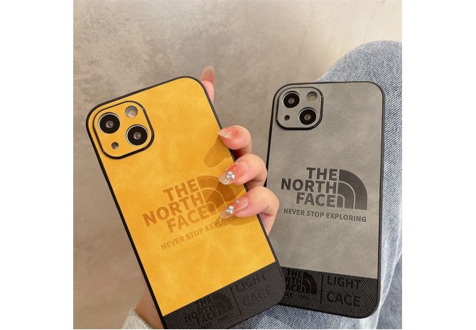 The North Face iphone14proケースブランドカッコイイ革製